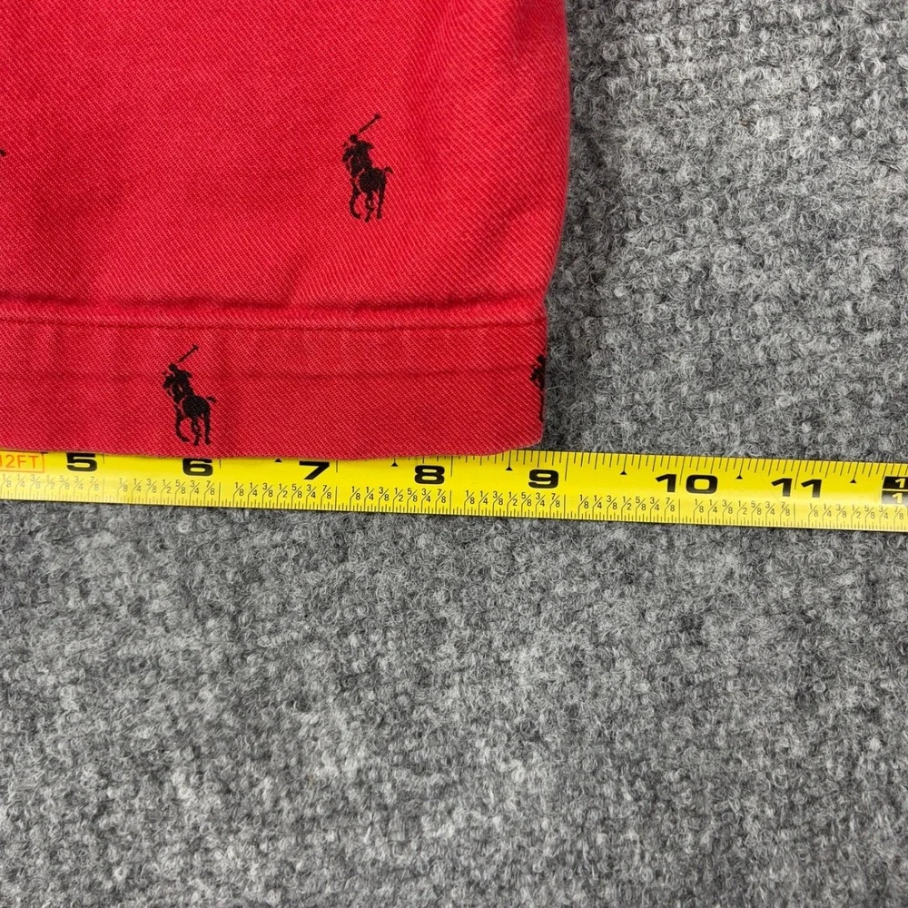 Polo Ralph Lauren Pajama Pants Mens Large Red Black All Over Pony Logo Cotton